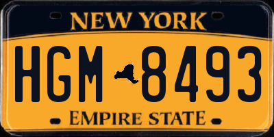 NY license plate HGM8493