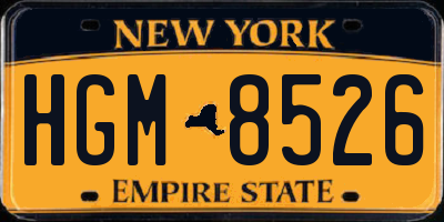 NY license plate HGM8526
