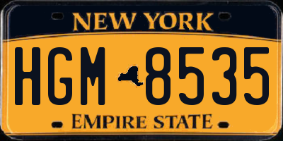 NY license plate HGM8535