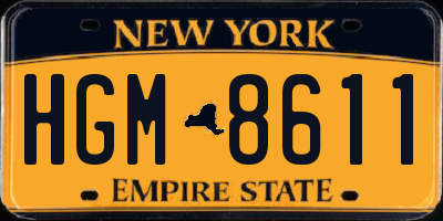 NY license plate HGM8611