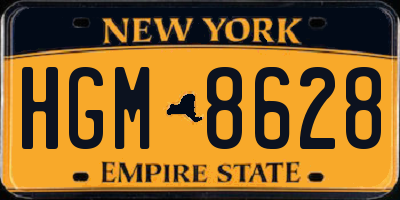 NY license plate HGM8628