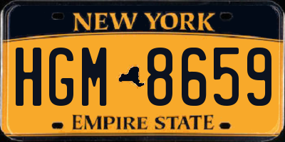 NY license plate HGM8659