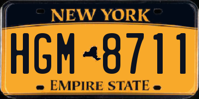 NY license plate HGM8711