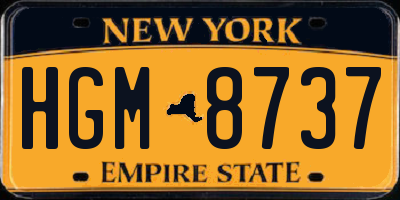 NY license plate HGM8737