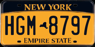 NY license plate HGM8797