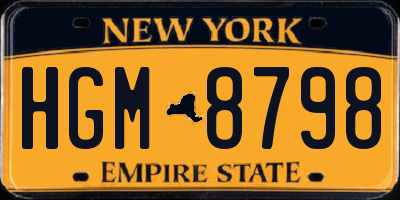 NY license plate HGM8798