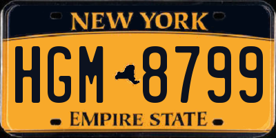 NY license plate HGM8799