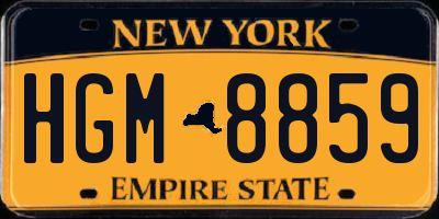 NY license plate HGM8859