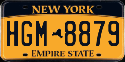 NY license plate HGM8879