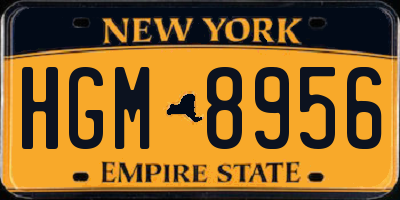 NY license plate HGM8956