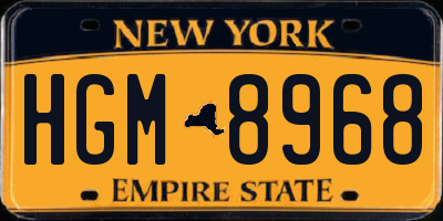 NY license plate HGM8968