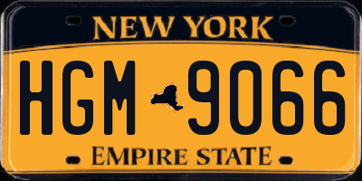 NY license plate HGM9066