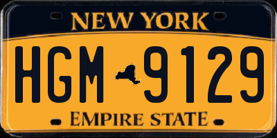 NY license plate HGM9129