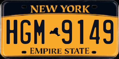 NY license plate HGM9149