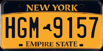 NY license plate HGM9157