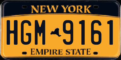 NY license plate HGM9161