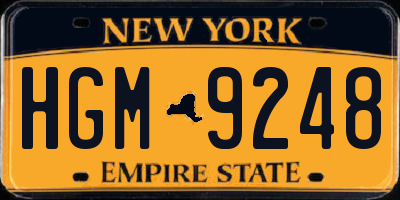 NY license plate HGM9248