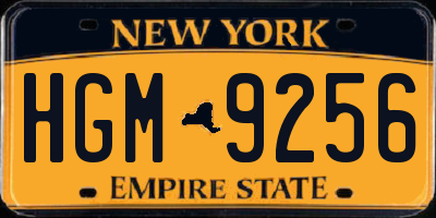 NY license plate HGM9256