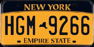 NY license plate HGM9266