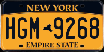 NY license plate HGM9268
