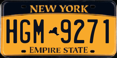 NY license plate HGM9271