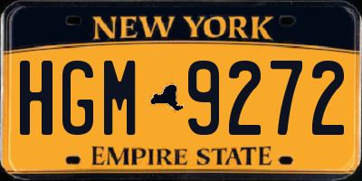 NY license plate HGM9272