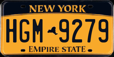 NY license plate HGM9279