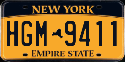 NY license plate HGM9411