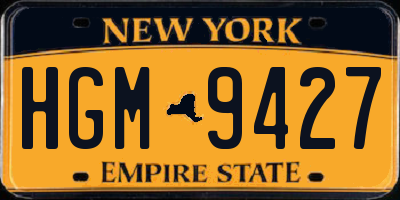 NY license plate HGM9427