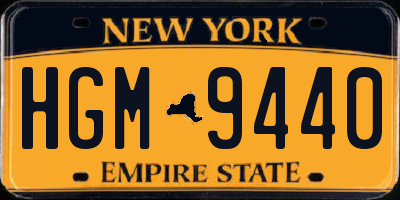 NY license plate HGM9440