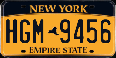 NY license plate HGM9456