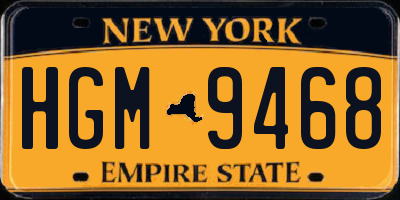 NY license plate HGM9468