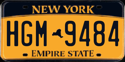 NY license plate HGM9484