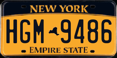 NY license plate HGM9486