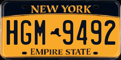 NY license plate HGM9492