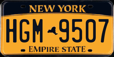 NY license plate HGM9507