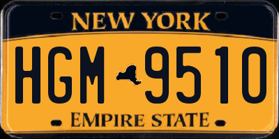 NY license plate HGM9510