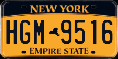 NY license plate HGM9516