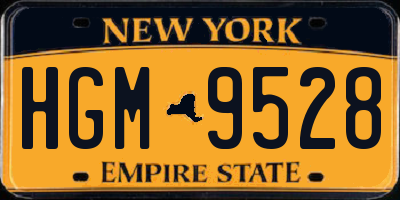 NY license plate HGM9528
