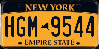 NY license plate HGM9544