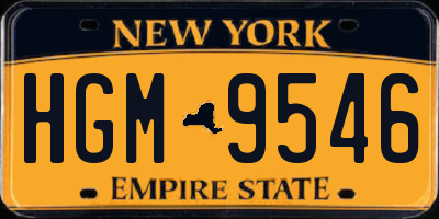 NY license plate HGM9546