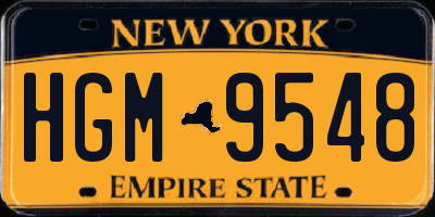 NY license plate HGM9548