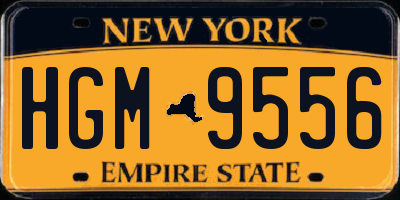 NY license plate HGM9556