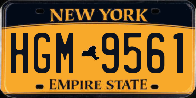 NY license plate HGM9561