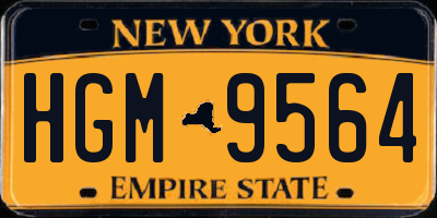 NY license plate HGM9564