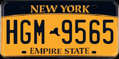 NY license plate HGM9565