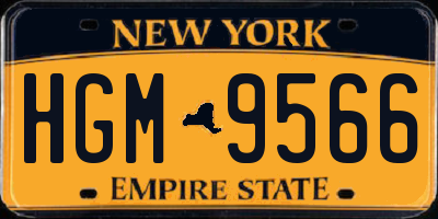 NY license plate HGM9566