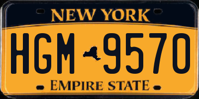 NY license plate HGM9570