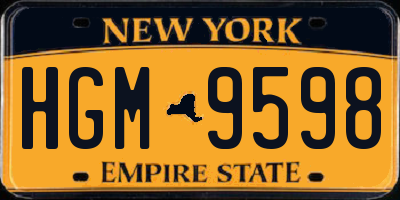 NY license plate HGM9598