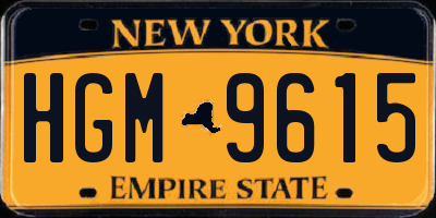 NY license plate HGM9615